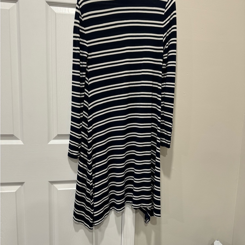 Anthropologie Maeve blue & white striped turtleneck dress size Small . - Picture 6 of 13